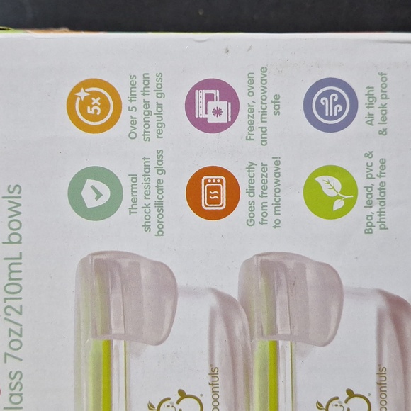 NEW! Sage Spoonfuls Tough Glass Bowls Baby Food Storage Containers - 4 Pack, 7oz - Picture 12 of 12